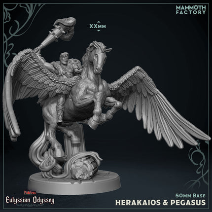 Herakaios & Pegasus (Male Human Barbarian Cavalry Unit)
