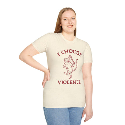 I Choose Violence Cat T-Shirt