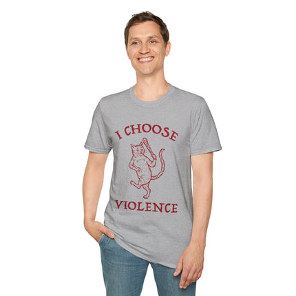 I Choose Violence Cat T-Shirt