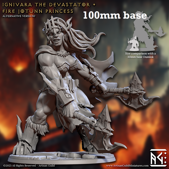 Ignivara the Devastator, Fire Jotunn Princess (Epic Giant Boss)