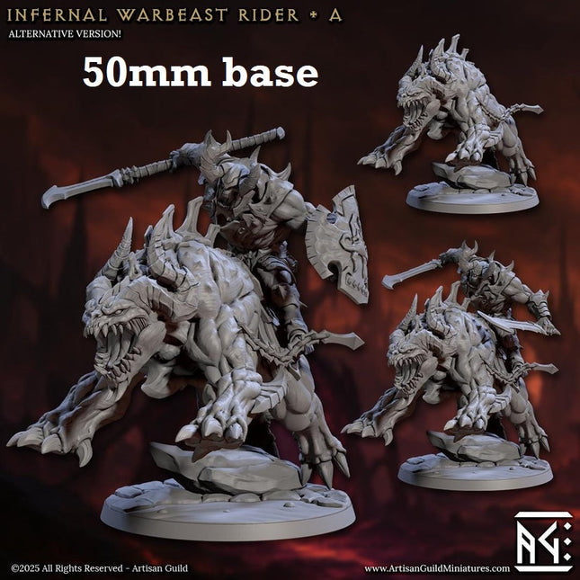 Infernal Belzatu Warbeast Riders: Sculpt A (Demon Warrior Cavalry Unit)
