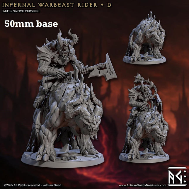 Infernal Belzatu Warbeast Riders: Sculpt D (Demon Warrior Cavalry Unit)