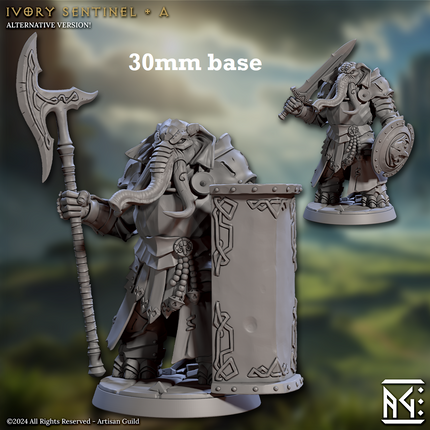 Ivory Sentinel - Sculpt A (Male Loxodon Warrior)