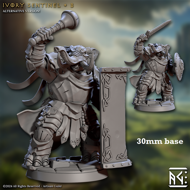 Ivory Sentinel - Sculpt B (Male Loxodon Warrior)