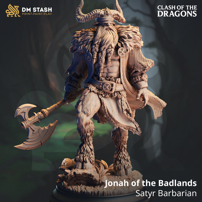 Jonah of the Badlands (Blind Male Satyr Barbarian)