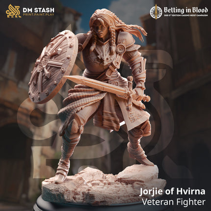 Jorjie of Hvirna, Veteran Fighter (Female Human Fighter)