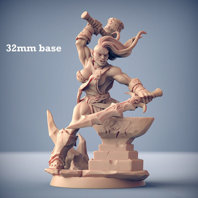 Logranna Helforge (Female Orc Blacksmith)