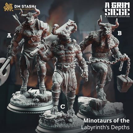 Minotaurs of the Labyrinth's Depths