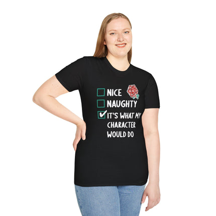 Naughty & Nice Christmas DnD T-Shirt