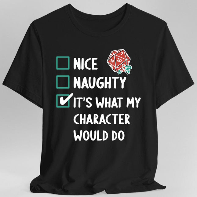 Naughty & Nice Christmas DnD T-Shirt