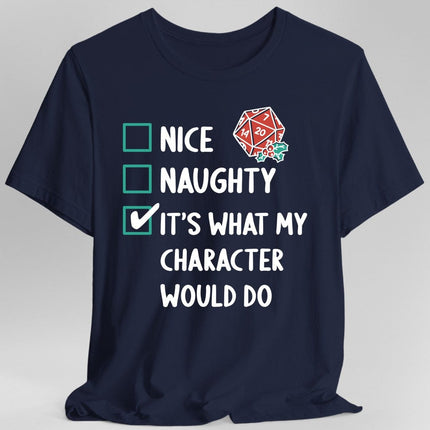Naughty & Nice Christmas DnD T-Shirt