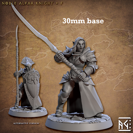 Noble Alfar Knight: Sculpt F (Female High Elf Soldier)