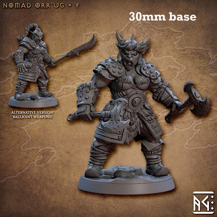 Nomad Orr'ug: Sculpt F (Female Orc Barbarian)