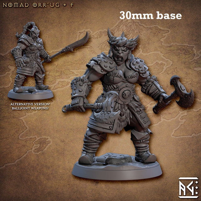 Nomad Orr'ug: Sculpt F (Female Orc Barbarian)