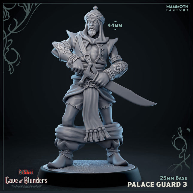 Palace Guard with Scimitar: Sculpt 3 (Male Human Fighter)