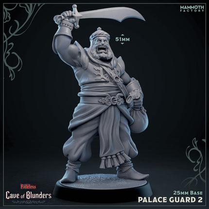 Palace Guard with Scimitar: Sculpt 2 (Male Human Fighter)