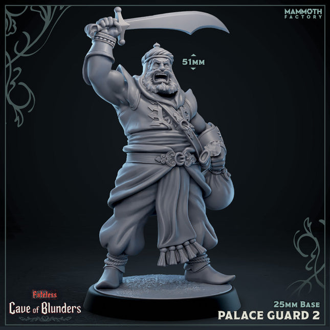 Palace Guard with Scimitar: Sculpt 2 (Male Human Fighter)