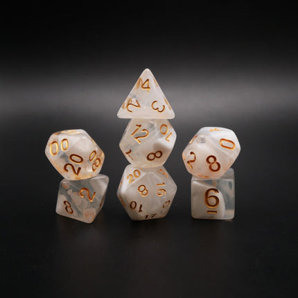 Lost Memories - 7 Piece DnD Dice Set | Acrylic RPG Gaming Dice