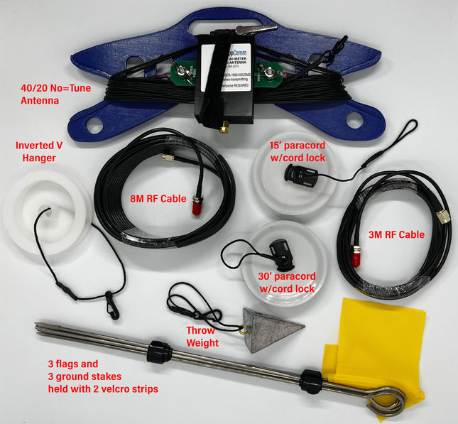 NO TUNE 40/20 Meter End-Fed Antenna with Setup Kit