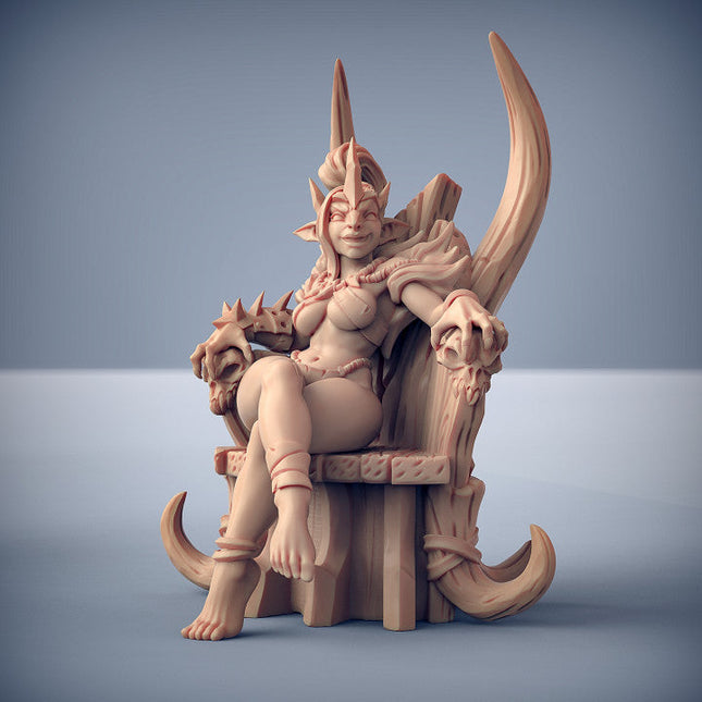 Queen Trixia (Female Hobgoblin on Throne)