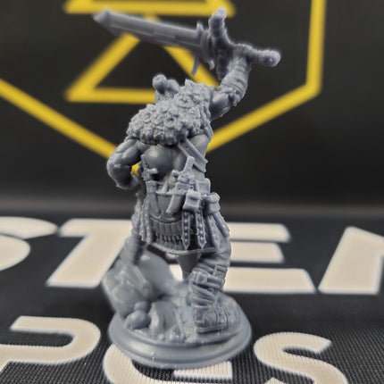 Gorr Spinebreaker, the Rage of the South (Male Half-Orc Barbarian)