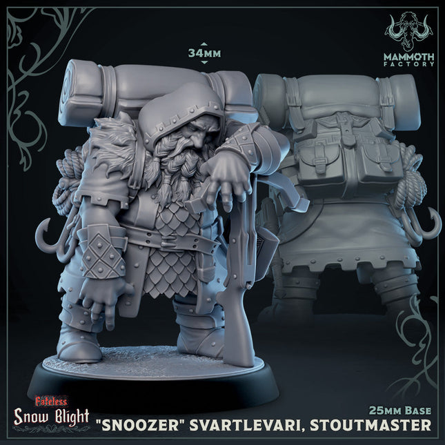 "Snoozer" Svartlevari, Stoutmaster (Male Dwarf Fighter)