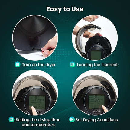 SUNLU S2 FilaDryer, 360°C Heating 3D Printer Filament Dryer