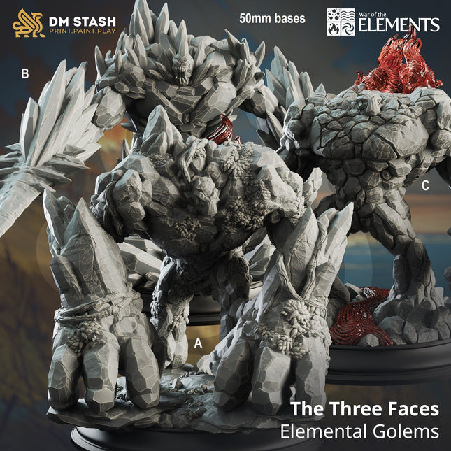 The Three Faces (Elemental Golems)