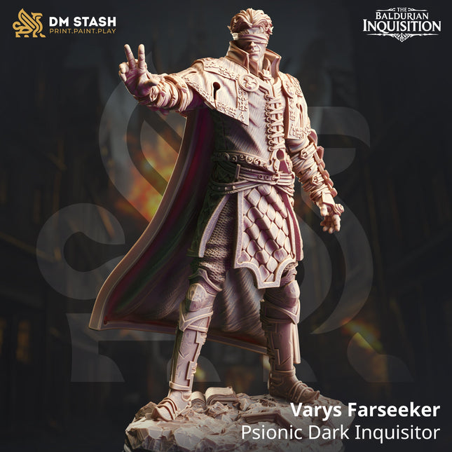 Varys Farseeker, Psionic Dark Inquisitor (Male Half-Elf Clairvoyant)