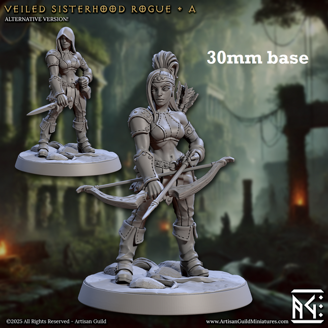 Veiled Sisterhood Rogue: Sculpt A (Female Human Ranger / Assassin)