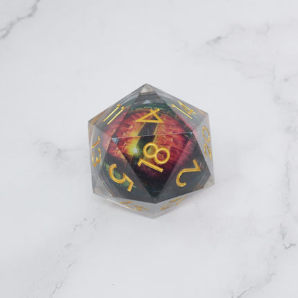 Xanathar's Eye | Giant D20 Moving Eye DnD Dice | Acrylic RPG Gaming Dice