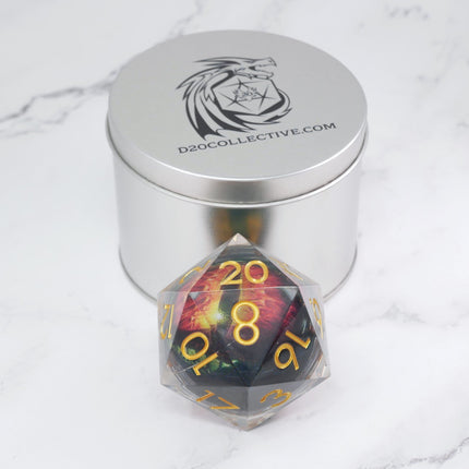 Xanathar's Eye | Giant D20 Moving Eye DnD Dice | Acrylic RPG Gaming Dice